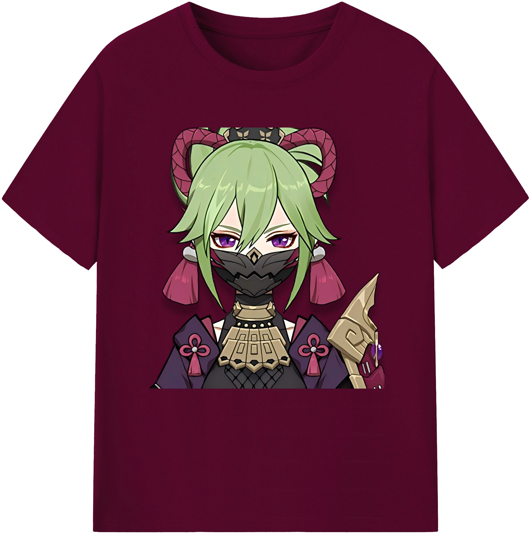 げんし神  久岐忍 くき しのぶ genshin Kuki Shinobu レディースカジュアルプリントTシャツ（綿100％）